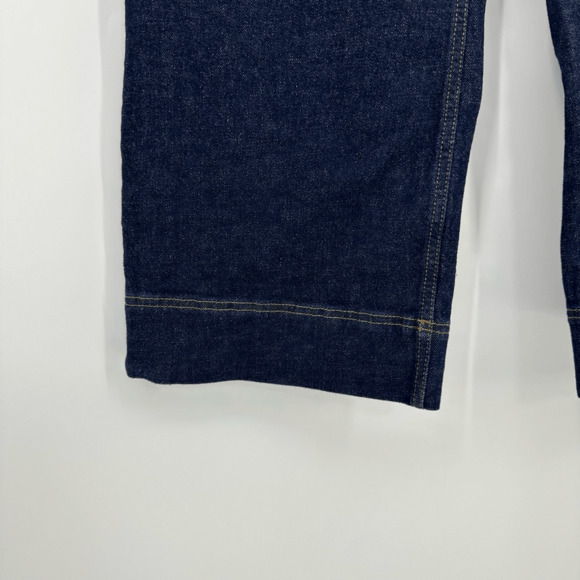 & Other Stories Women’s High Rise Wide Leg Jeans Size 12 Dark Wash Denim Pockets - Picture 9 of 13